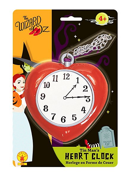 The Wizard shops of Oz Tin-Man heart-shaped clock replica